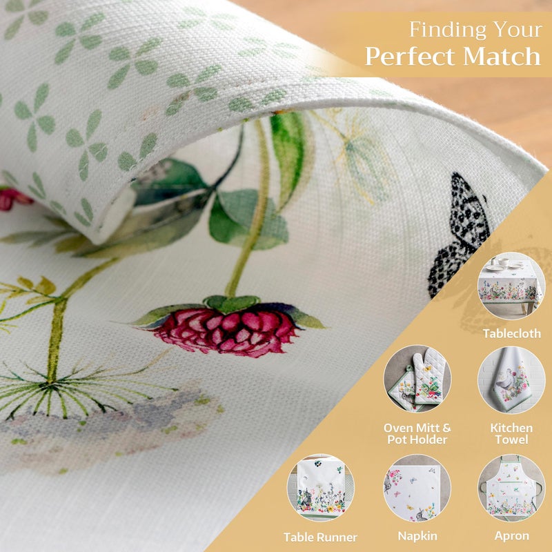 Maison d' Hermine Placemats Set of 4 100% Cotton Washable Cloth Place Mats, Reusable Table Mats for Kitchen Dining Decoration, Party, Wedding, Restaurant Spring/Summer (Printemps, 13" x 19") - Image 5